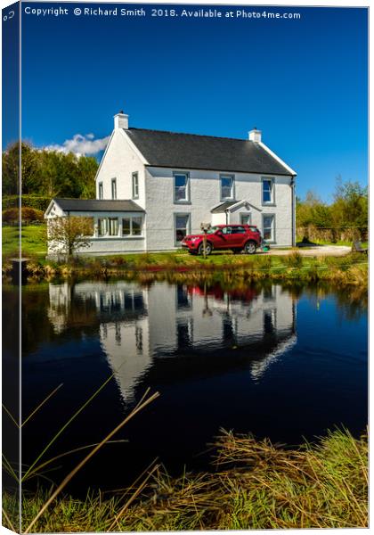 Portrait of a residence reflected Canvas Print by Richard Smith