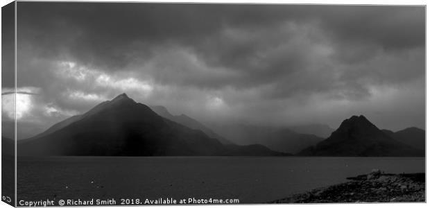 Overcast Cuillin Canvas Print by Richard Smith