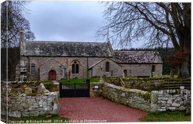 St. Michaels and All Saints Church, Alnham Canvas Print by Richard Smith