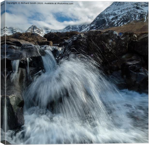 A favourite waterfall at the Fairy Pools. #2 Canvas Print by Richard Smith