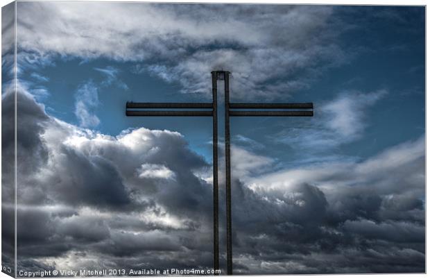 Cross and Cloud Canvas Print by Vicky Mitchell