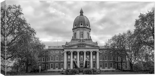 Imperial War Museum Black and White Canvas Print by Vicky Mitchell