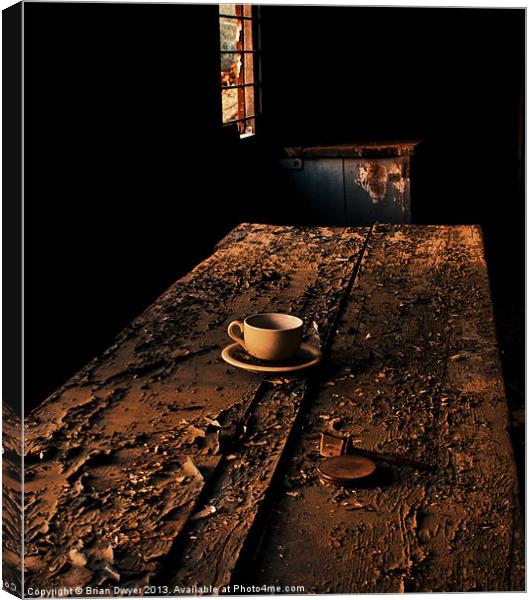 old cup old table Canvas Print by Brian O'Dwyer