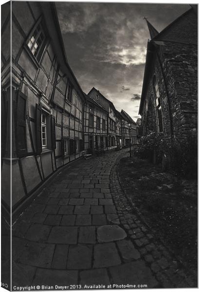Old cobbled streets Canvas Print by Brian O'Dwyer
