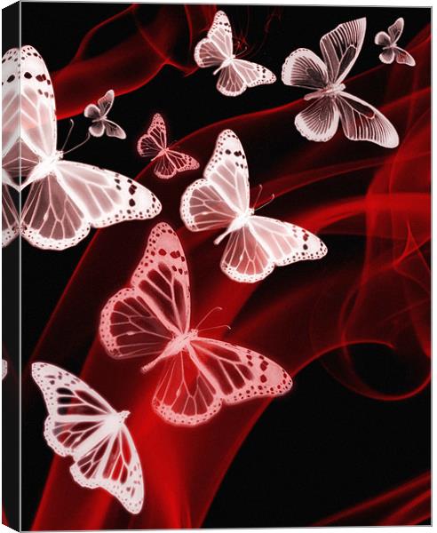 red butterfly phone case Canvas Print by Emma Ward