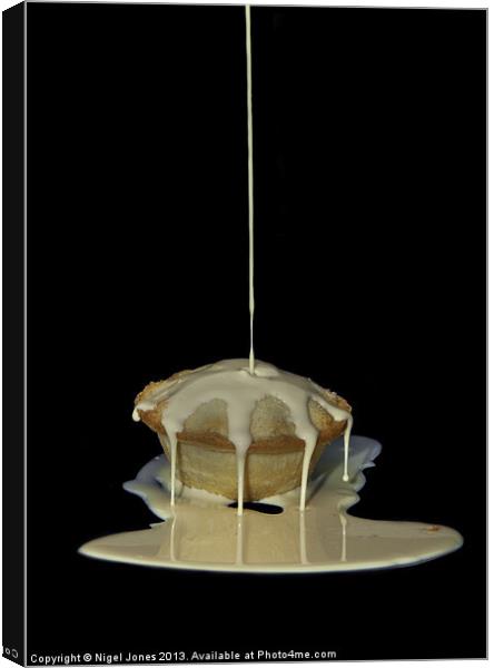 Mmmmm Pie and Cream Canvas Print by Nigel Jones