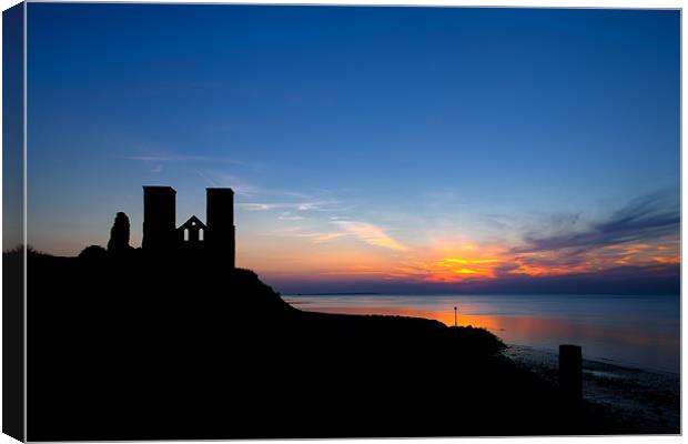 Reculver Sunset Canvas Print by Nigel Jones