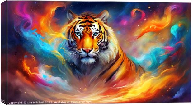 Tiger Fantasy Art Canvas Print by Ian Mitchell
