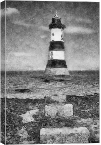 Penmon Lighthouse  Canvas Print by Ian Mitchell
