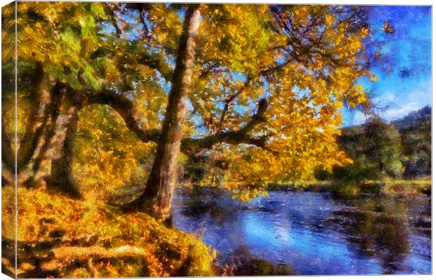 Autumn River  Canvas Print by Ian Mitchell