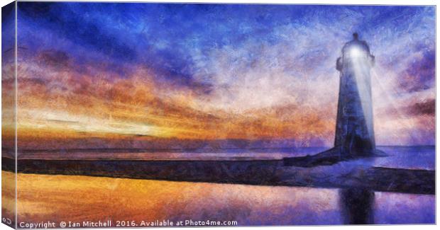 Talacre Lighthouse Canvas Print by Ian Mitchell