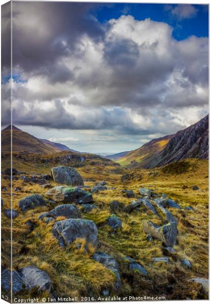 Nant Ffrancon Valley Canvas Print by Ian Mitchell