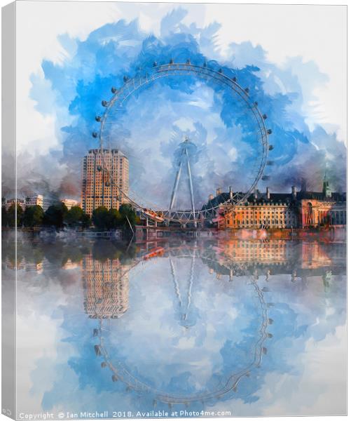 The London Eye Canvas Print by Ian Mitchell