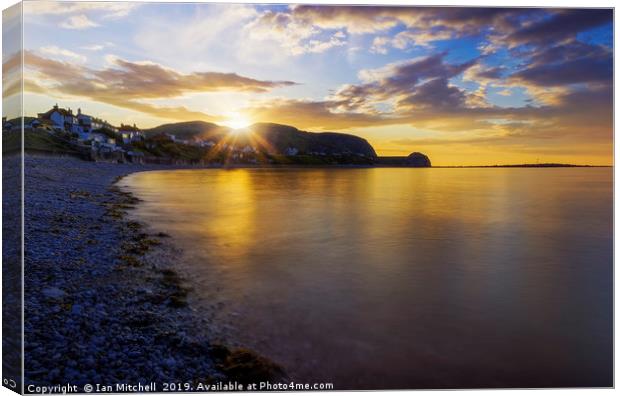 Little Orme Sunset Canvas Print by Ian Mitchell