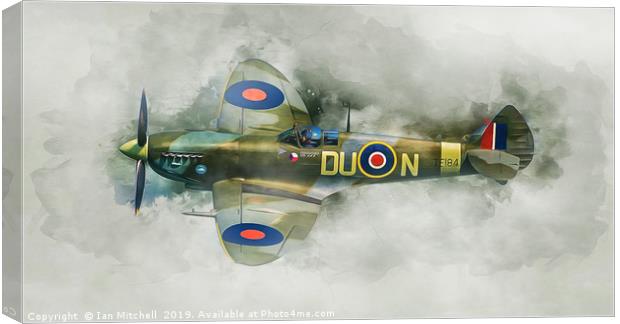 Spitfire Canvas Print by Ian Mitchell