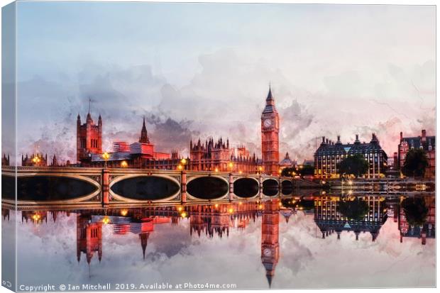 Westminster Bridge Canvas Print by Ian Mitchell