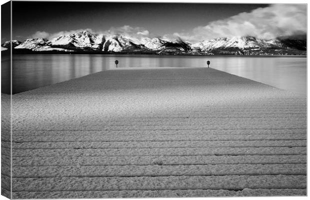 Frosty Pier Canvas Print by Matthew Train