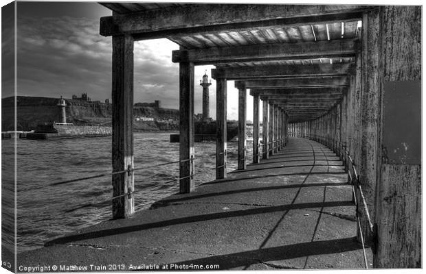 Under the Pier Canvas Print by Matthew Train