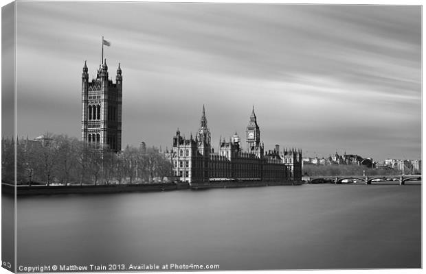 Peaceful Parliament Canvas Print by Matthew Train