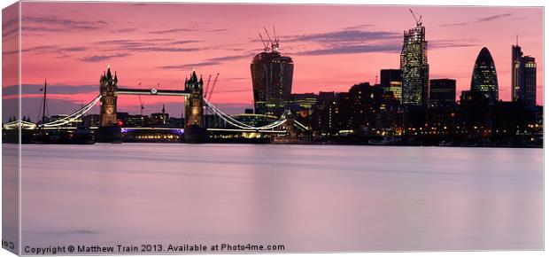 London City Skyline Canvas Print by Matthew Train