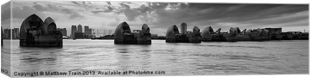 Thames Barrier Panorama Canvas Print by Matthew Train