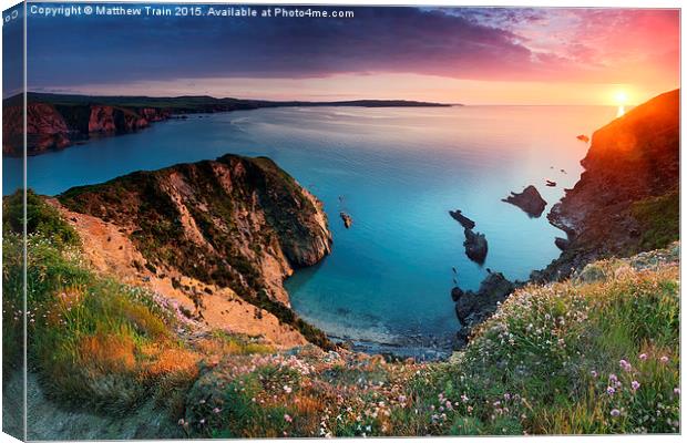  Pembrokeshire Coast Sunset Canvas Print by Matthew Train