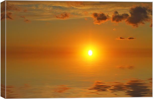 Sunset Reflection Canvas Print by Canvas Prints by Kathy Chadwick