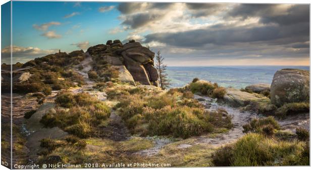 On top of the Roaches, Peak District, UK Canvas Print by Nick Hillman