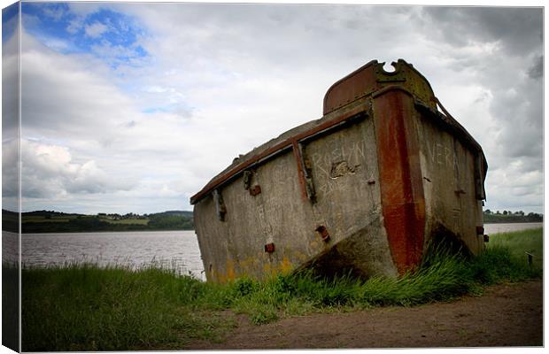 Purton Barge Canvas Print by John Piper