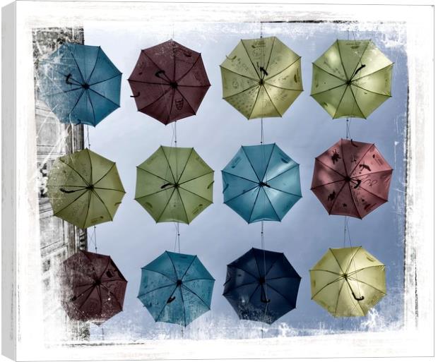 Umbrella's Canvas Print by dave mcnaught