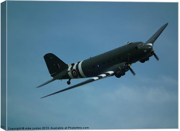 BBMF Dakota Flypast Canvas Print by mike jordan