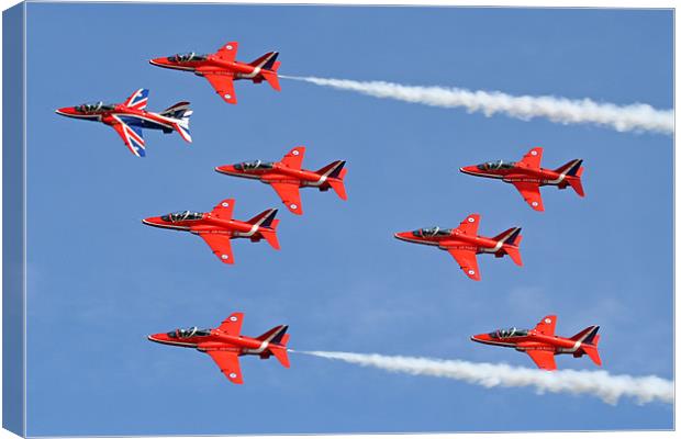 Red Arrows topside Canvas Print by Rachel & Martin Pics