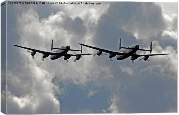  Two lancasters Canvas Print by Rachel & Martin Pics