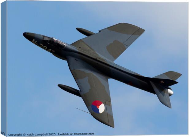 Hawker Hunter Canvas Print by Keith Campbell