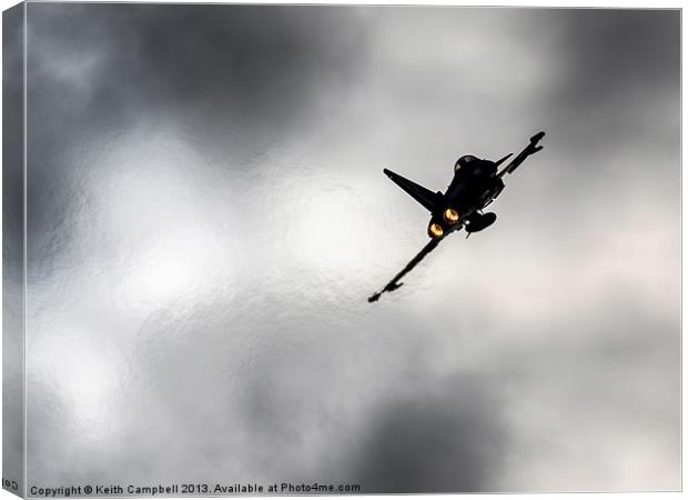 RAF Typhoon climbing away Canvas Print by Keith Campbell