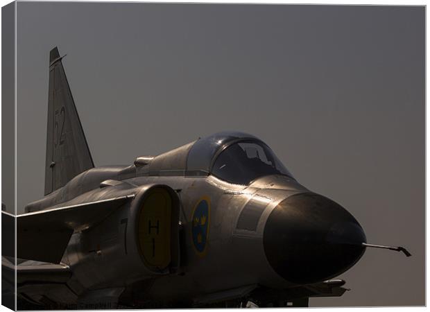 Saab Viggen Canvas Print by Keith Campbell