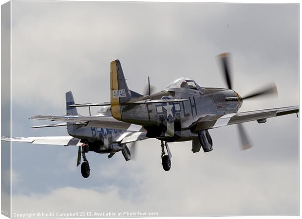 USAF P-51 Mustang Scramble Canvas Print by Keith Campbell