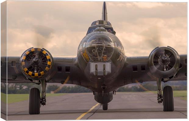 B-17 Taxies in Canvas Print by Keith Campbell