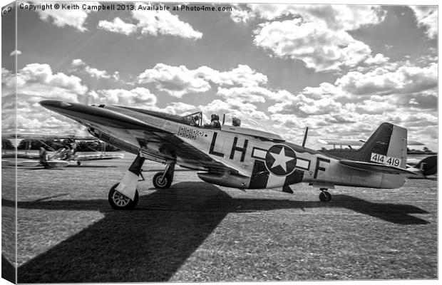 P-51 Mustang G-MSTG Canvas Print by Keith Campbell