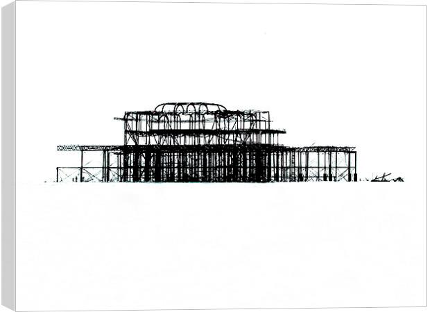 Brighton West Pier Canvas Print by Keith Campbell