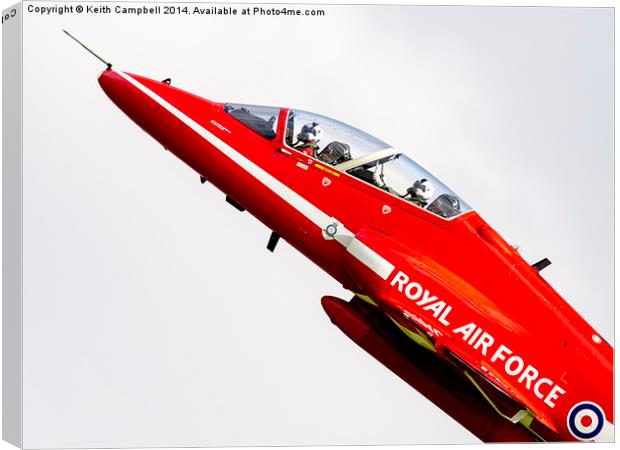 RAF Red Arrow Canvas Print by Keith Campbell