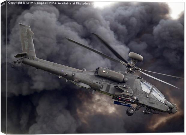 British Army AH-64 Apache Canvas Print by Keith Campbell
