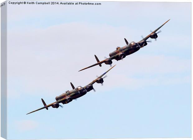 AVRO Lancaster pair Canvas Print by Keith Campbell