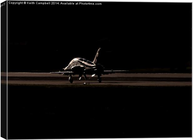  RAF Hawk - Dusk Launch Canvas Print by Keith Campbell
