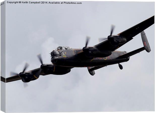  BBMF Lancaster PA474 Canvas Print by Keith Campbell