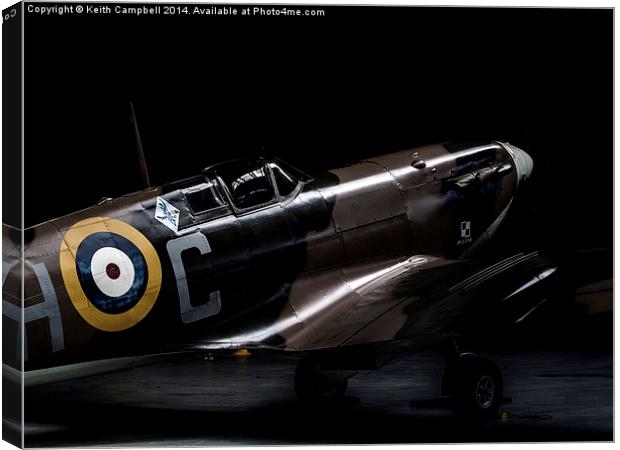  Spitfire LF-Vb, G-MKVB Canvas Print by Keith Campbell