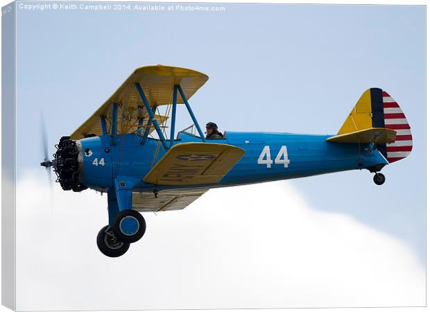  Boeing Stearman G-RJAH Canvas Print by Keith Campbell