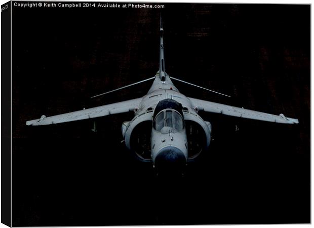  Royal Navy Sea Harrier ZD610 Canvas Print by Keith Campbell
