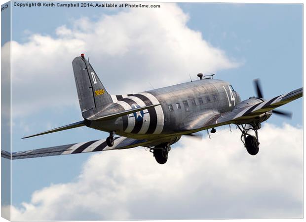  C-47B Skytrain launching Canvas Print by Keith Campbell