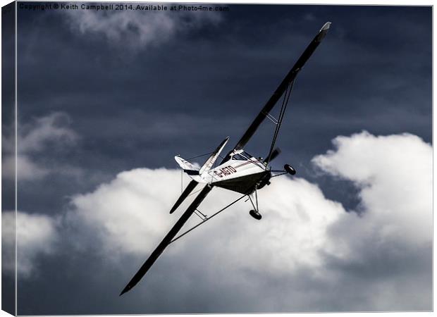  Auster 5J1 Autocrat climbing skywards Canvas Print by Keith Campbell